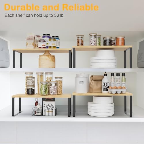 OGEMXU Cabinet Shelf Organizers, 15.7 inches Large Kitchen Counter