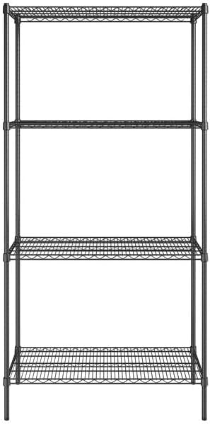 21" x 42" NSF Black Epoxy 4-Shelf Kit - Image 2