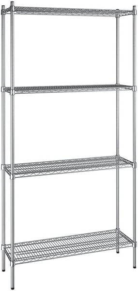 14" x 42" NSF Chrome 4-Shelf Kit by Zedfire