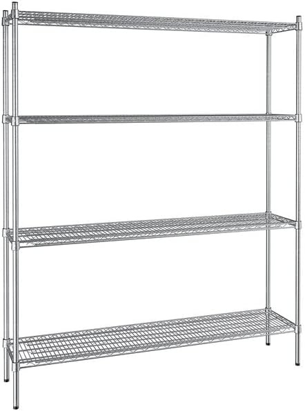 14" x 60" NSF Stainless Steel 4-Shelf Kit by Zedfire