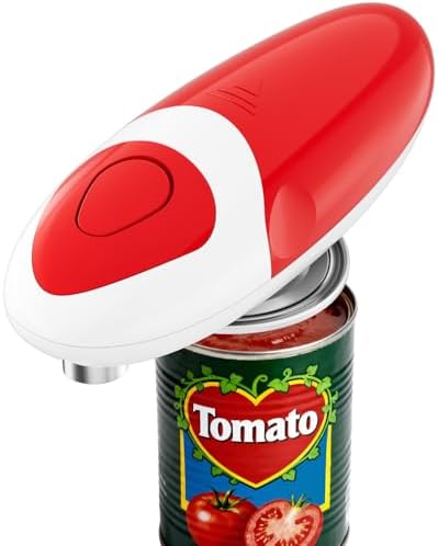Electric Can Opener for Seniors One Touch - Easy Use, Smooth Edge Side