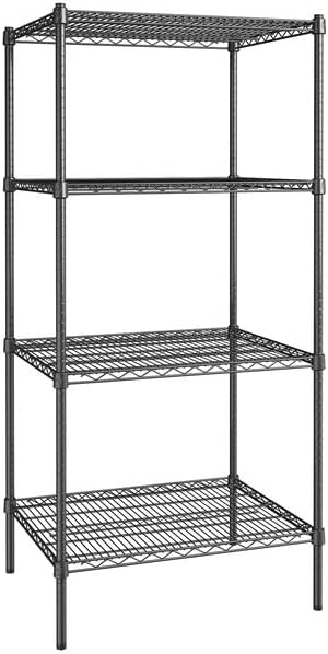 24" x 30" NSF Black Epoxy 4-Shelf Kit by Zedfire