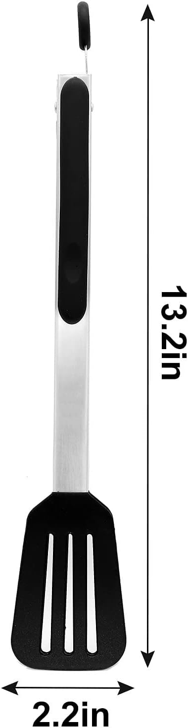 12 Inch Stainless Steel Silicone Serving Tongs - Image 3