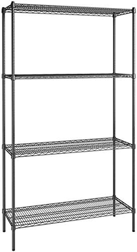 18" x 48" NSF Black Epoxy 4-Shelf Kit by Zedfire