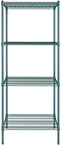24" x 30" NSF Green Epoxy 4-Shelf Kit - Image 2