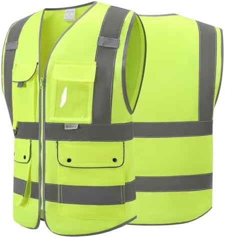 XIAKE Reflective Safety Vest for Men & Women High Visibility Class 2