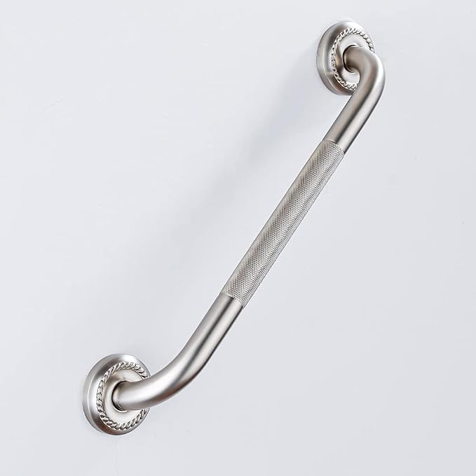 Anti Slip Shower Grab Bar, 24-Inch Toilet Textured Sturdy Hand Rail, Stylish - Image 6