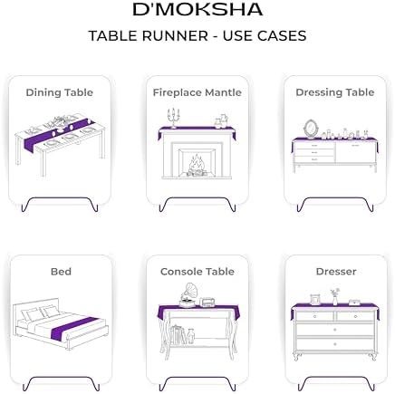 Signature LinenTM by D'Moksha, Black Table Runner 90 Inches Long, 100%