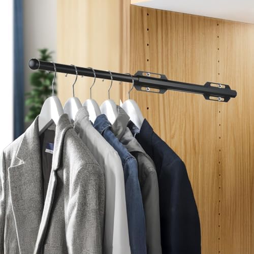 Valet Rod for Closet Pull Out, 12" Adjustable extending closet rod