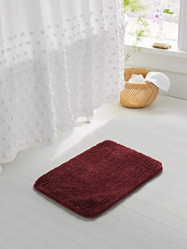 Suchtale Non Slip Bath Mat (20 x 32, Red) Water Absorbent Soft