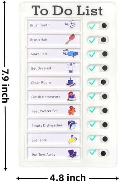 Chore Chart for Adults to do List My Chores Checklist Task Board Sliding - Image 4