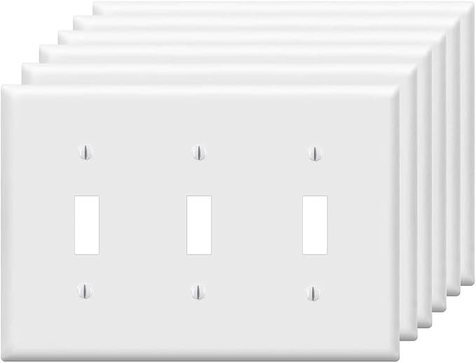 Toggle Light Switch Wall Plates 3-Gang Switch Electrical Cover Plate by Unknown