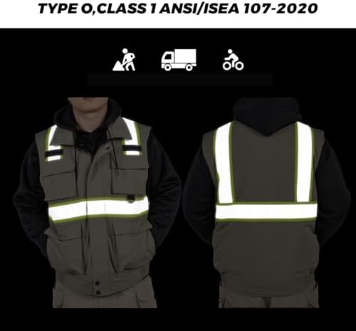 VENDACE Safety Vest High Visibility Reflective Fleece Winter Vest for