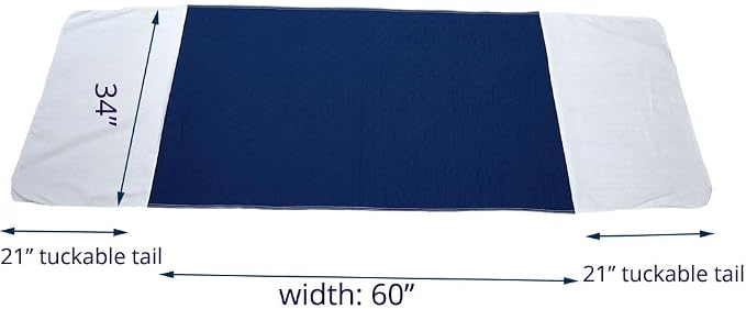 Pack of 2 Cotton Top-Layer Reusable Tuckable Underpads 34"X60" Incontinence Bed - Image 7
