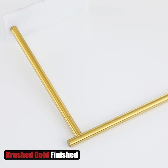 JQK Hand Towel Holder Stand Brushed Gold, Modern Tree Rack Free Standing - Image 7
