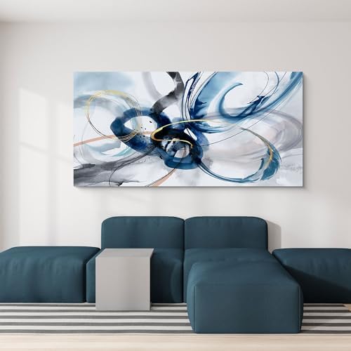 yiijeah Modern Large Abstract Wall Art - Bright and Bold Line Design