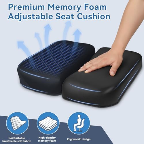 Adjustable Seat Cushion, Memory Foam Office Chair Cushion, Car Seat