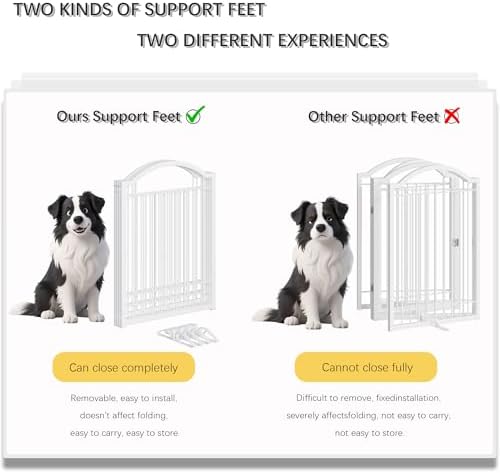 4NM Metal No Drilling Expandable Dog Gate, Extra Wide 192", Extra Tall