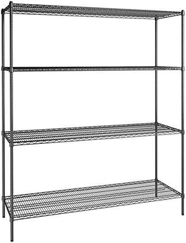 24" x 72" NSF Black Epoxy 4-Shelf Kit by Zedfire