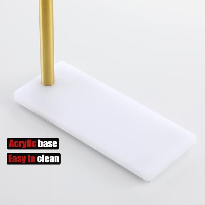 JQK Hand Towel Holder Stand Brushed Gold, Modern Tree Rack Free Standing - Image 8