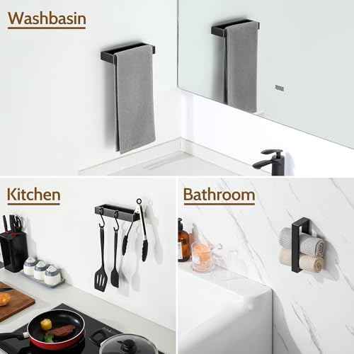 Sayayo Oil Rubbed Bronze Towel Bar for Bathroom, 8 Inch Hand Towel Holder