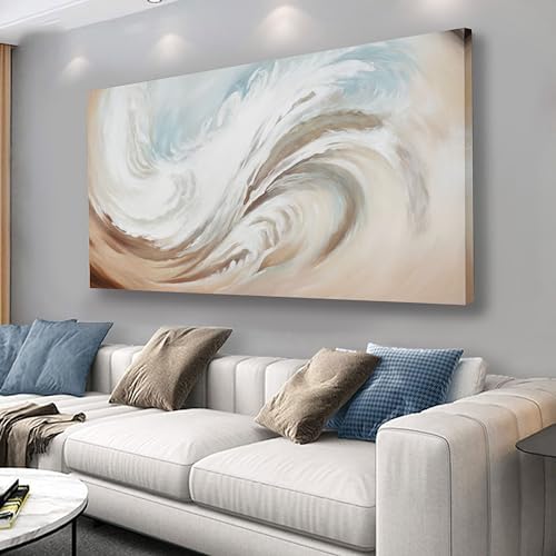 Abstract Wall Art Canvas Wall Paintings Modern Beige Wall Decor