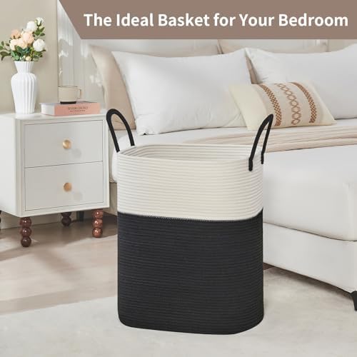 AINUOQI Laundry Basket with Handles - Blanket Basket & Hampers for