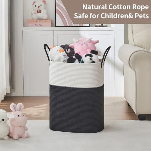 AINUOQI Laundry Basket with Handles - Blanket Basket & Hampers for