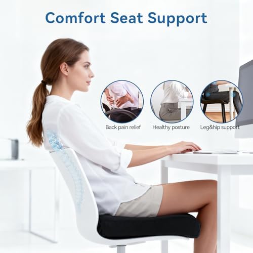 Adjustable Seat Cushion, Memory Foam Office Chair Cushion, Car Seat
