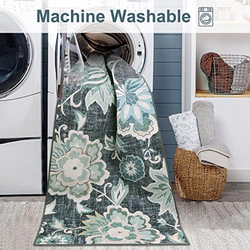 Beeiva Floral Entry Rugs for Inside House,2x3 Non Slip Washable