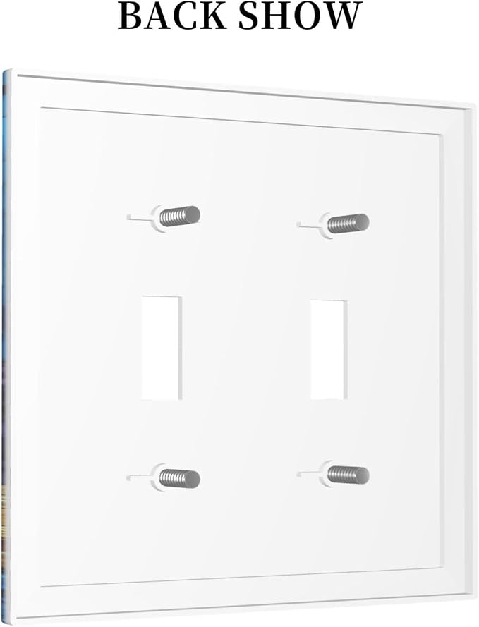 Decorative Switch Plates Nautical Sea Turtle Coral Jellyfish 2 Gang Double - Image 4