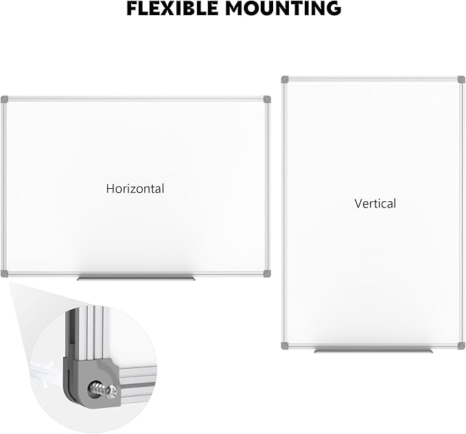 Lockways White Board Dry Erase Board 48 x 36 Inch, Magnetic Whiteboard 4 x 3 - Image 3