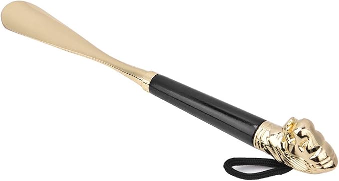Shoe Horn, Long Handled Metal Lion Head Shoe Lifter - Image 8