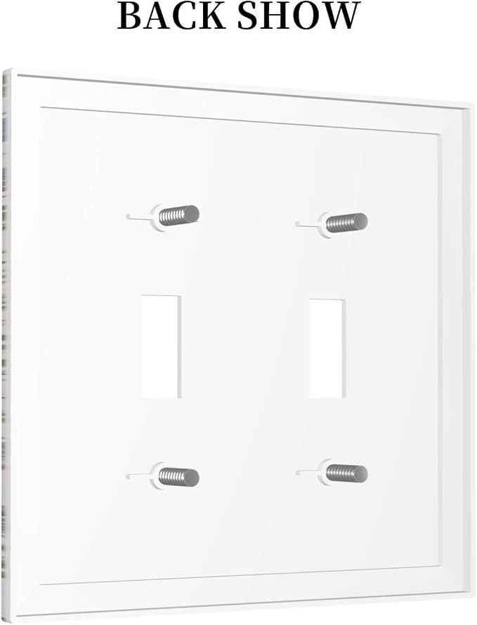 Floral Vintage Garden Plants Herbs Flowers Botanical Double Toggle Light Switch - Image 4
