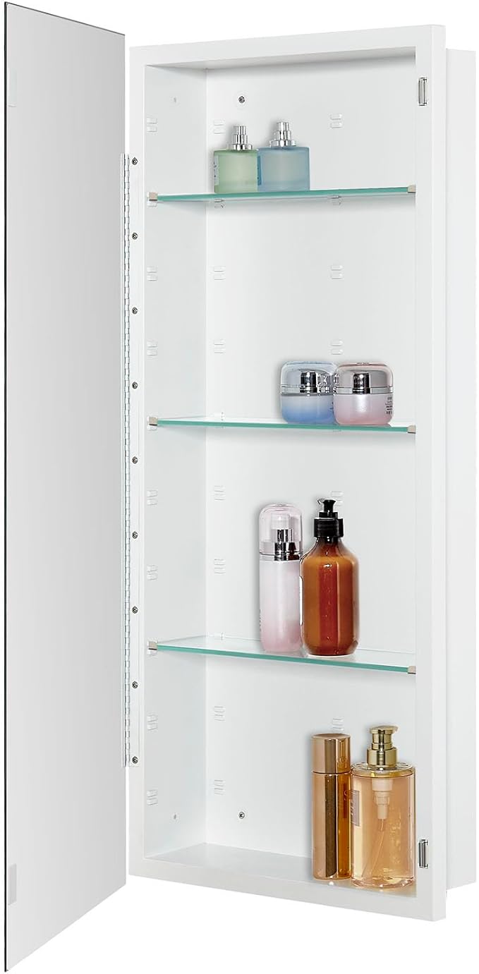 Bathroom Medicine Cabinet with Beveled Edge Mirrored Door 16 x 36 inch - Image 7