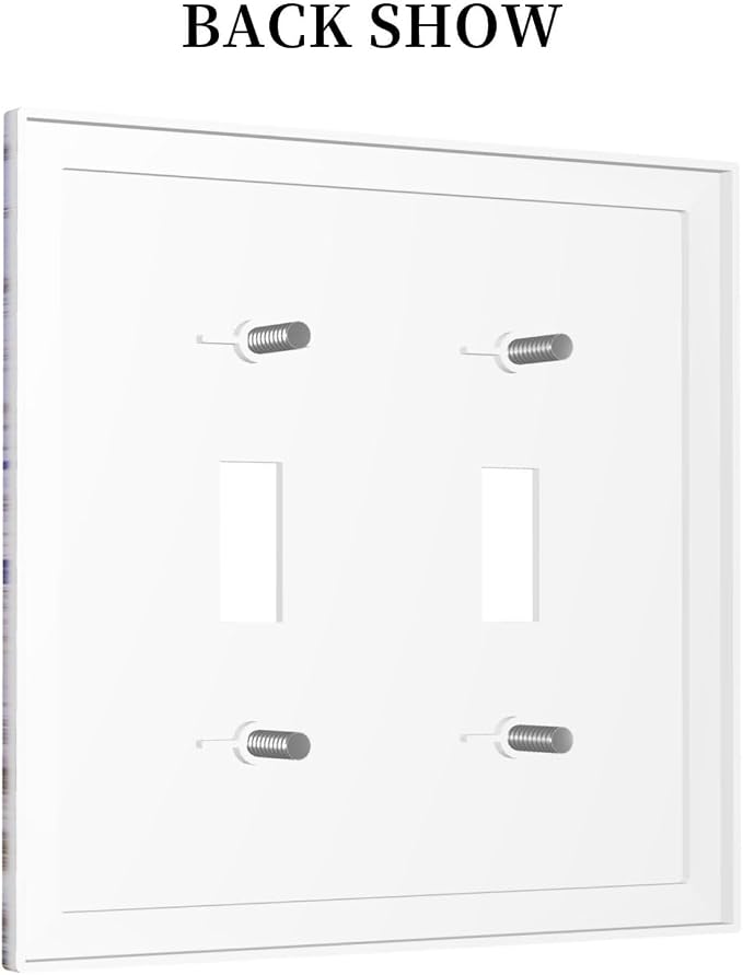 Light Switch Cover Purple Rose Flower Rustic Wood Plank 2 Gang Wall Plate - Image 4