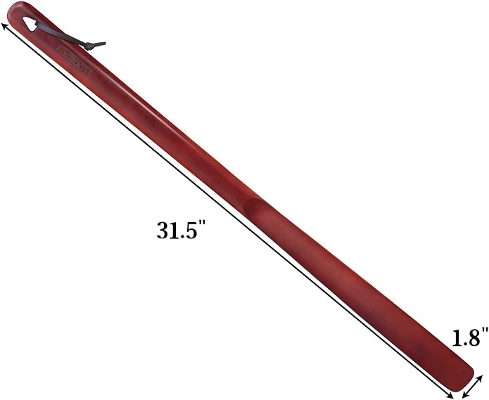 Luxdecor Long Handled Wooden Shoehorns-24in Wooden Long Handle Shoe Horn - Image 5