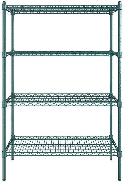 18" x 36" NSF Green Epoxy 4-Shelf Kit - Image 2