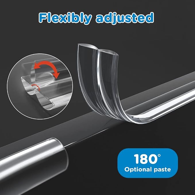 Baby Proofing, 0.6in Edge Protector Strip Clear, Thickened Silicone Soft Corner - Image 5