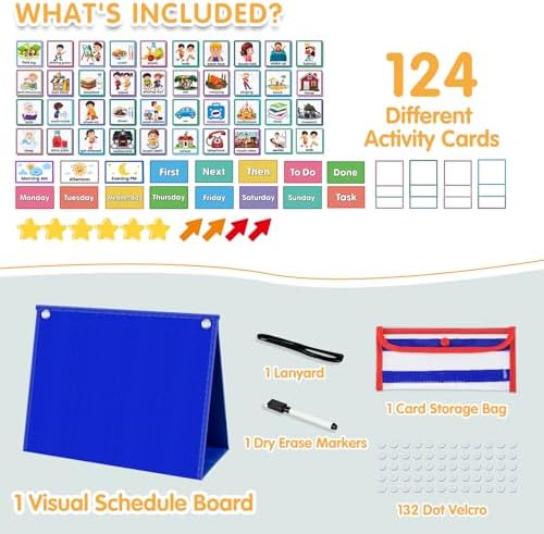 ALSLEA Large Visual Schedule for Kids with Autism Chore Chart for Kids