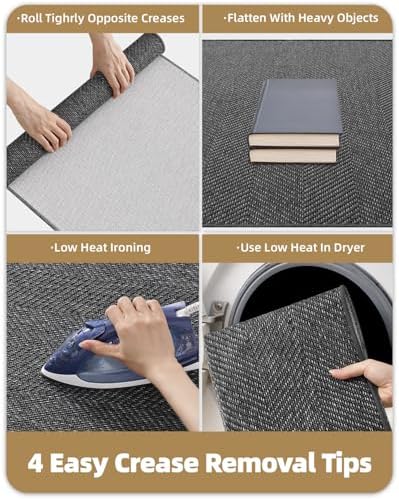 Color&Geometry Mini Ultra Thin Indoor Door Mat, Machine Washable Front