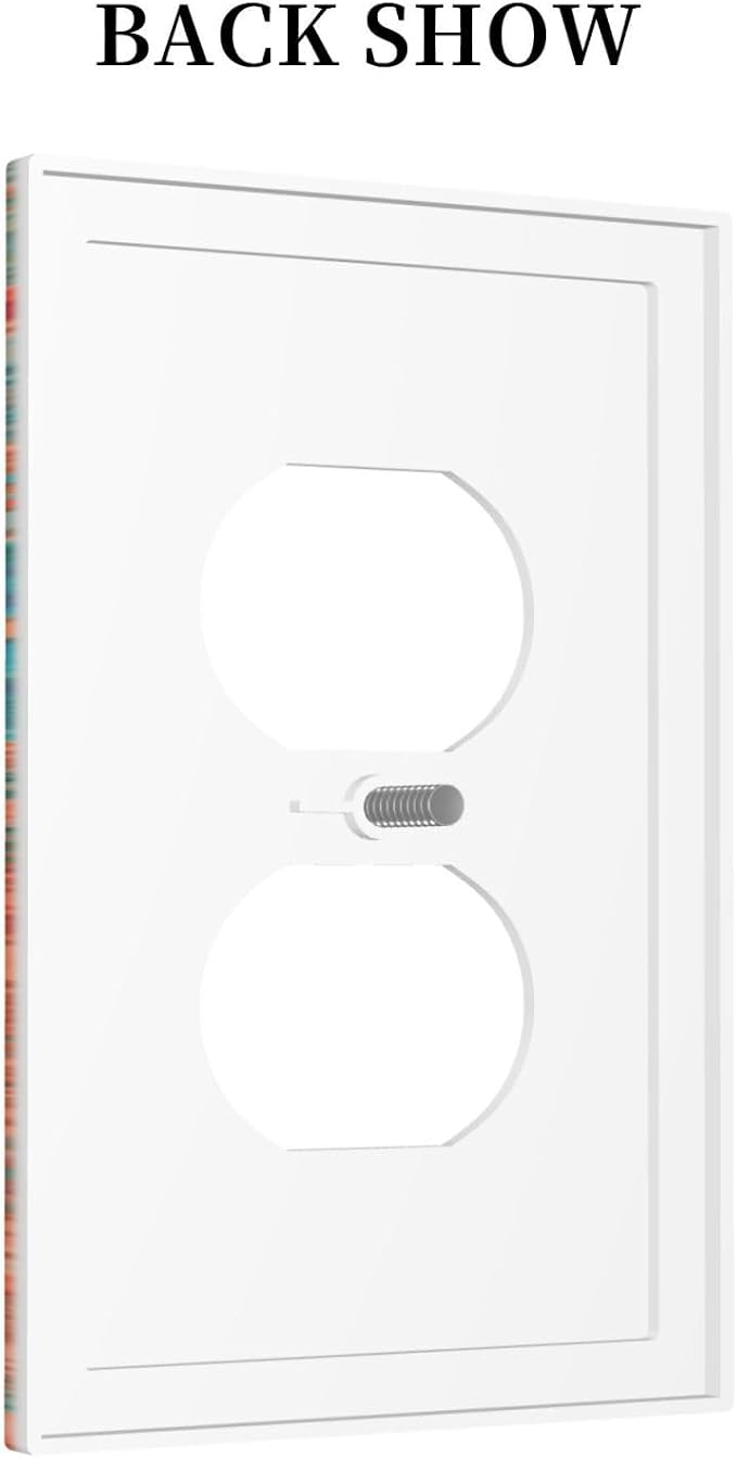 Abstract Ombre Colorful Indian Mandala 1 Gang Single Duplex Light Switch Plate - Image 4
