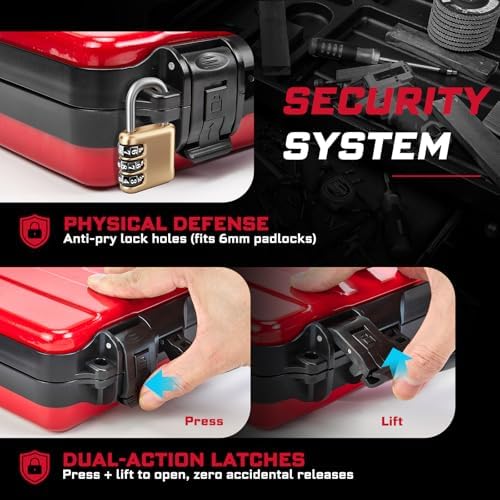 Geinxurn 2 Pieces Metal 11 Inches Steel Portable Tool Box Organizer