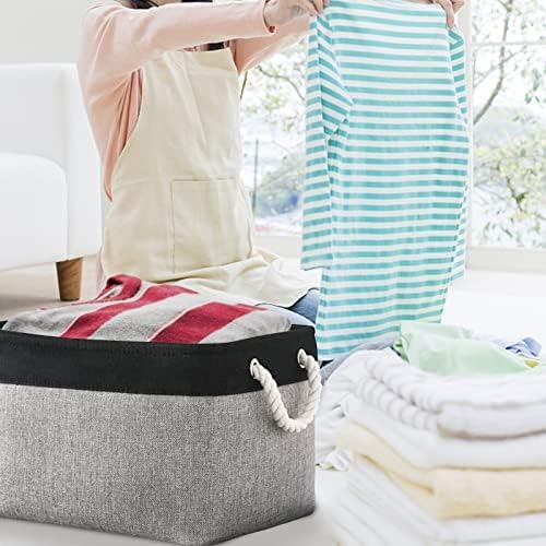 Organization and Storage Bins for Shelves - 16x12x8 inch Large 3 Pack