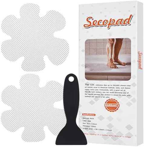 Secopad 24PCS Snowflake Non Slip Bathtub Stickers with Scraper, Clear