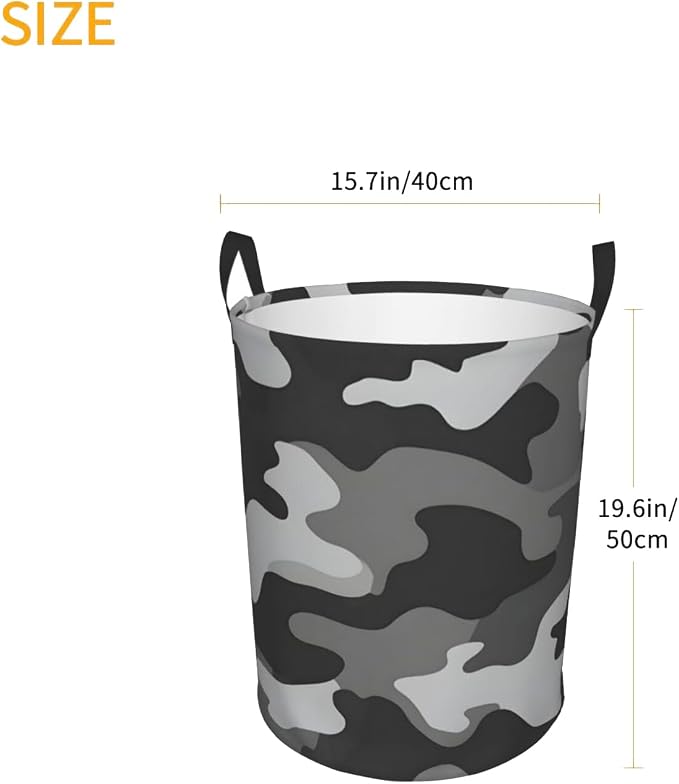 Laundry Basket Simpel Camouflage Collapsible Large Capacity, 63L Dirty Clothes - Image 6
