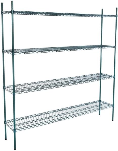 14" x 72" NSF Green Epoxy 4-Shelf Kit by Zedfire