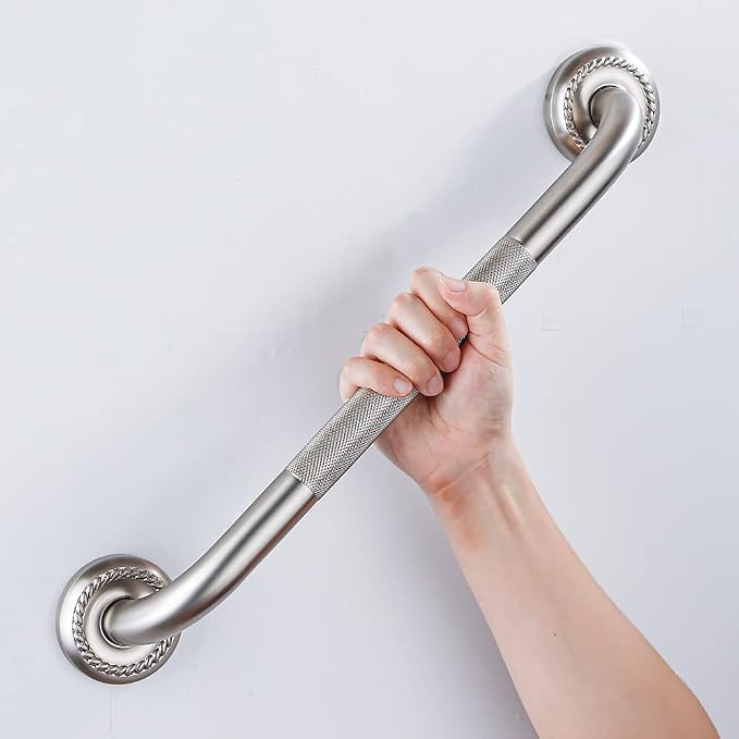 Anti Slip Shower Grab Bar, 24-Inch Toilet Textured Sturdy Hand Rail, Stylish - Image 2