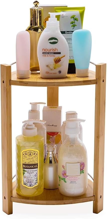 GOBAM Bamboo Shower Corner Caddy, Large by GOBAM
