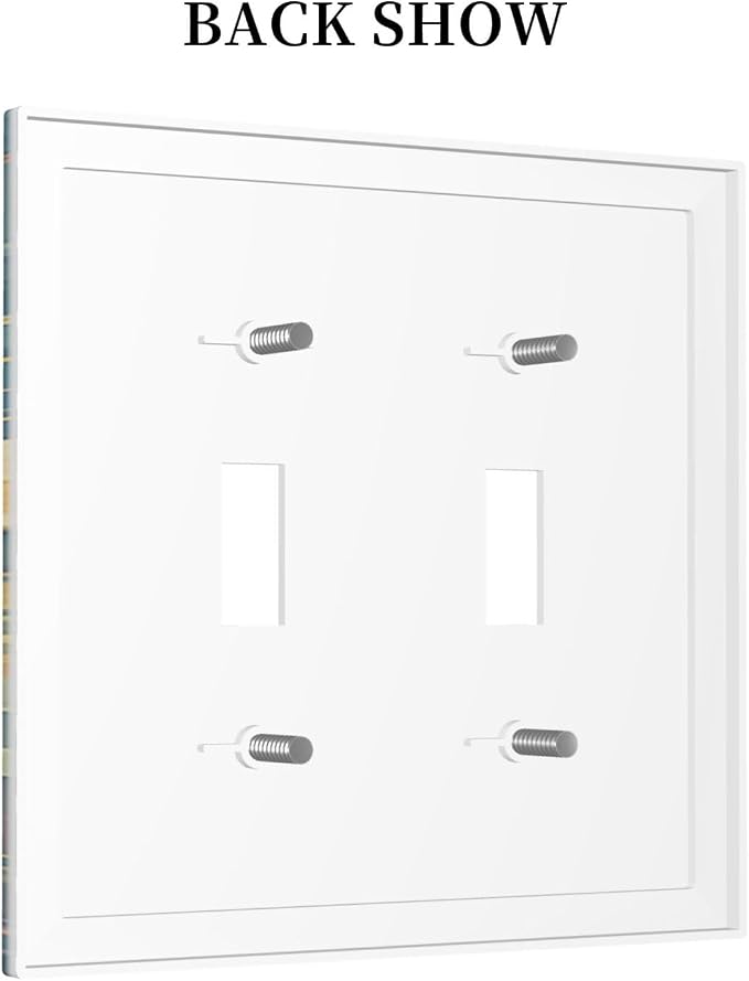Decorative Switch Plates Fantasy Sea World Sea Turtle Floral Plant 2 Gang - Image 4
